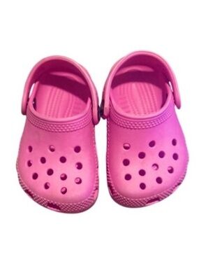 Crocs Toddler Size C 2/3 Pink Classic Clogs Slip On Shoes